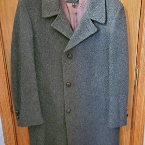 Men's Stafford virgin wool charcoal grey winter coat.